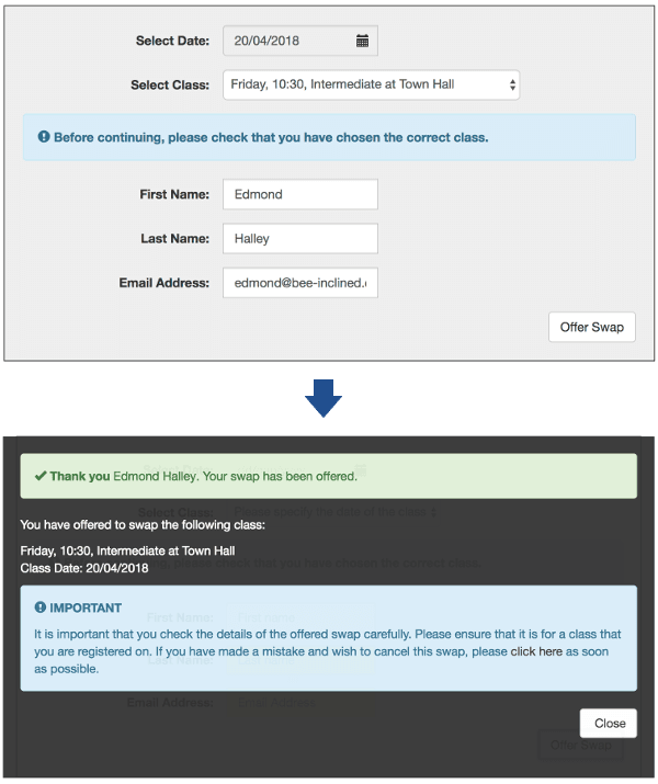 Offer Swap process